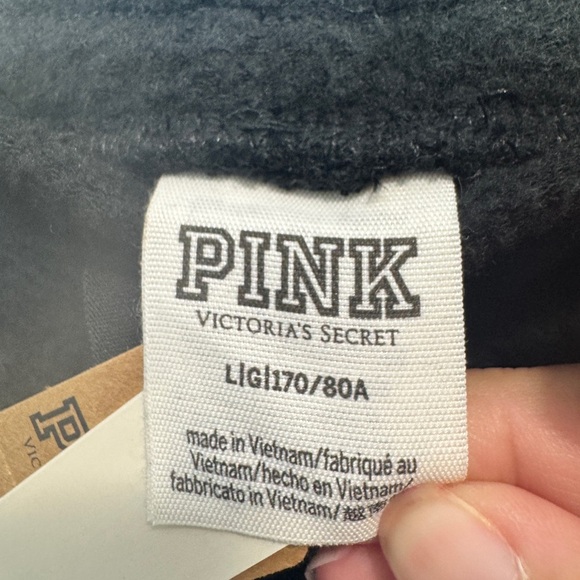 PINK by Victoria's Secret Reverse Fleece Sweatpants Black - Picture 10 of 16
